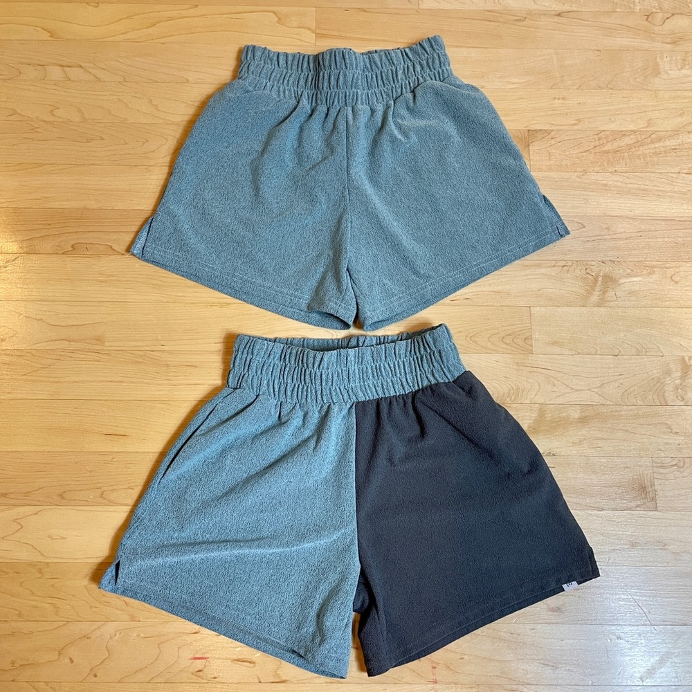 FIVE Dancewear - BUNDLE of 2 Shorts - Dusty Blue and Dusty Blue/Gray